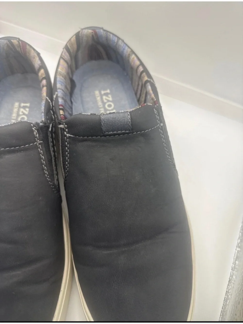 IZOD Men's Black Slip-On Casual Shoes with Memory Foam